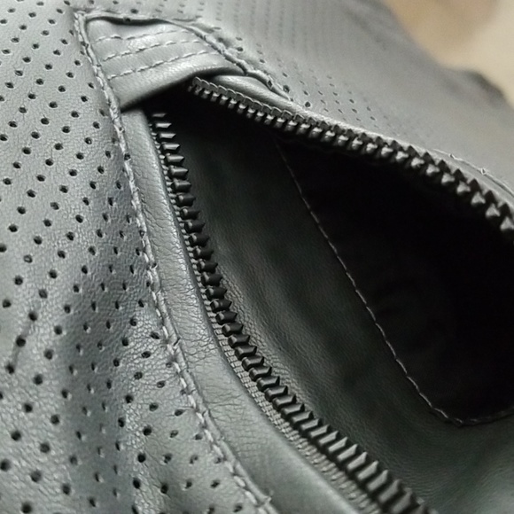 New Michael Kors Charcoal Faux Leather Jacket - Picture 3 of 12